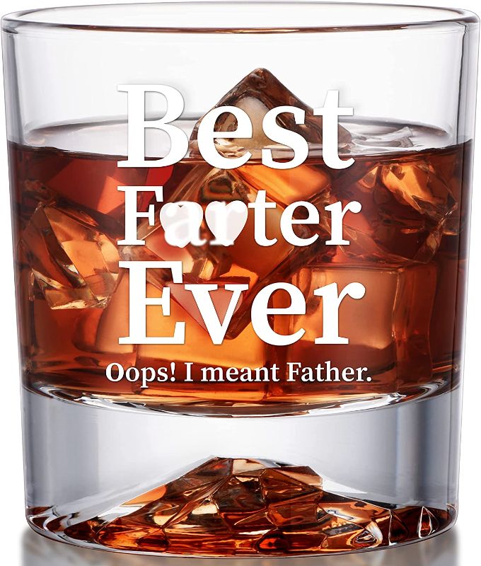 Photo 1 of Best Farter Ever Said I LOVE U, Gag Fathers Gifts for Dad, Funny Dad Birthday Gifts Ideas for Men Papa Husband Father Bourbon Whiskey Glass