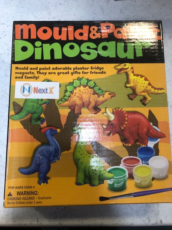 Photo 2 of Aviaswin Dinosaur Painting Kit for Kids, Arts and Crafts for Kids Ages 6-8, 8-12, 6 Dino Figurines Playset, Gifts for Boys and Girls