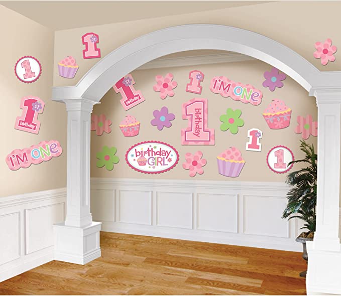 Photo 1 of Amscan Birthday 'Sweet Lil' Cupcake Girl' Cutouts (30pc)
