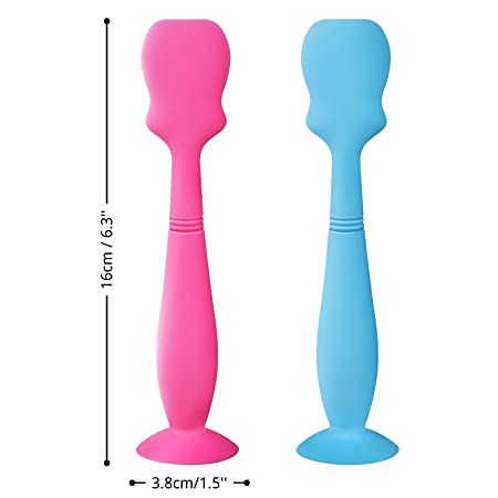 Photo 1 of 2 Pack Baby Diaper Cream Brush, Diaper Cream Spatula Applicator Silicone Baby Butt Paste Spatula for Babies, Newborn (Pink, Blue)
