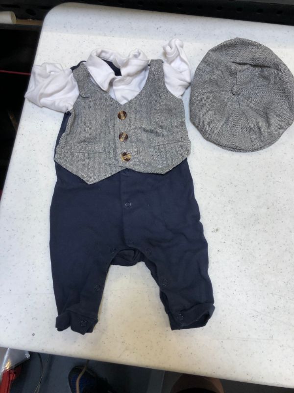 Photo 1 of A&J DESIGN Baby Newborn Outfits for Boys, 2Pcs Baby Gentleman Romper & Hat
60
