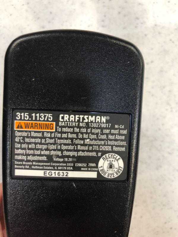 Photo 3 of 3.6Ah 19.2 Volt Replacement Battery Compatible with Craftsman DieHard C3 Compatible with 315.115410 315.11485 130279005 1323903 120235021 11375 11376 Cordless Drills