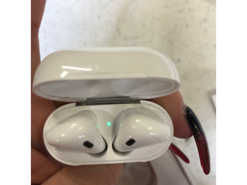 Photo 3 of Apple AirPods (2nd Generation) Wireless Earbuds with Lightning Charging Case Included. Over 24 Hours of Battery Life, Effortless Setup. Bluetooth Headphones for iPhone
