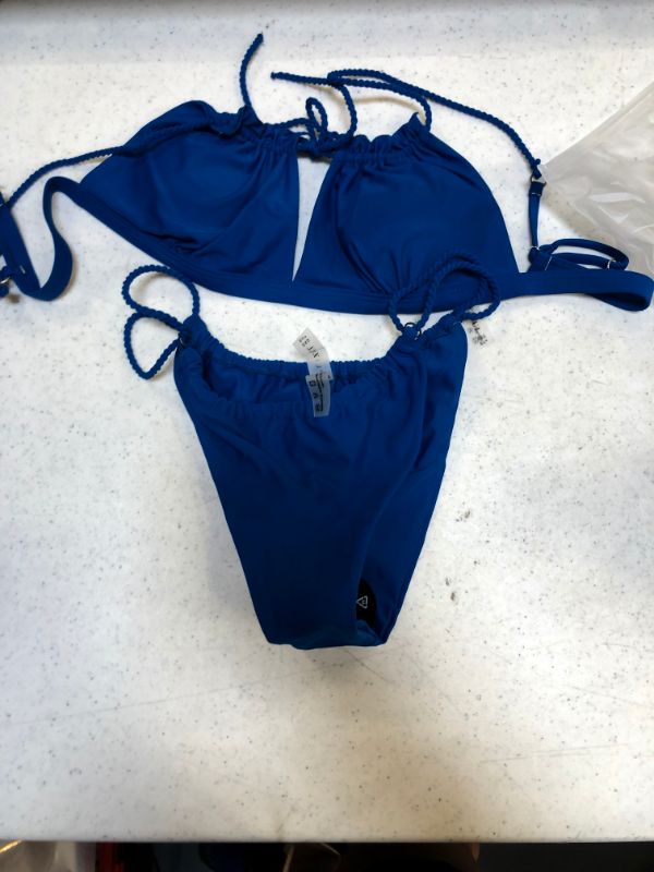 Photo 2 of ZAFUL Women's Tie Cutout Keyhole Cami String Bikini Set Two Piece Swimsuit
l