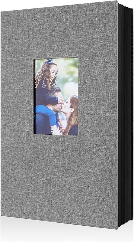 Photo 1 of Ywlake Photo Album 4x6 300 Pockets, Linen Photo Albums Holds 300 Horizontal Pictures Only Grey
