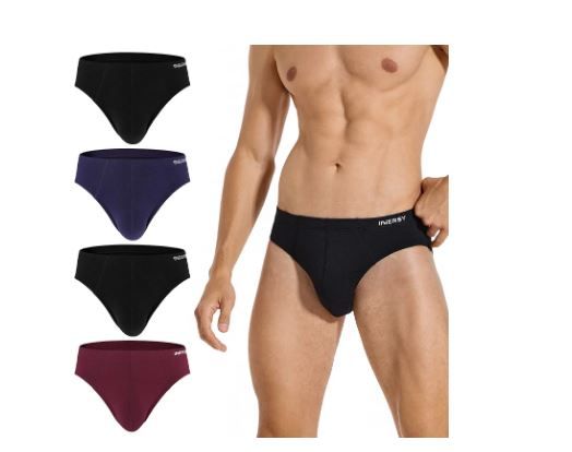 Photo 1 of  INNERSY Men's Tagless Briefs 4 PIECES  SIZE S