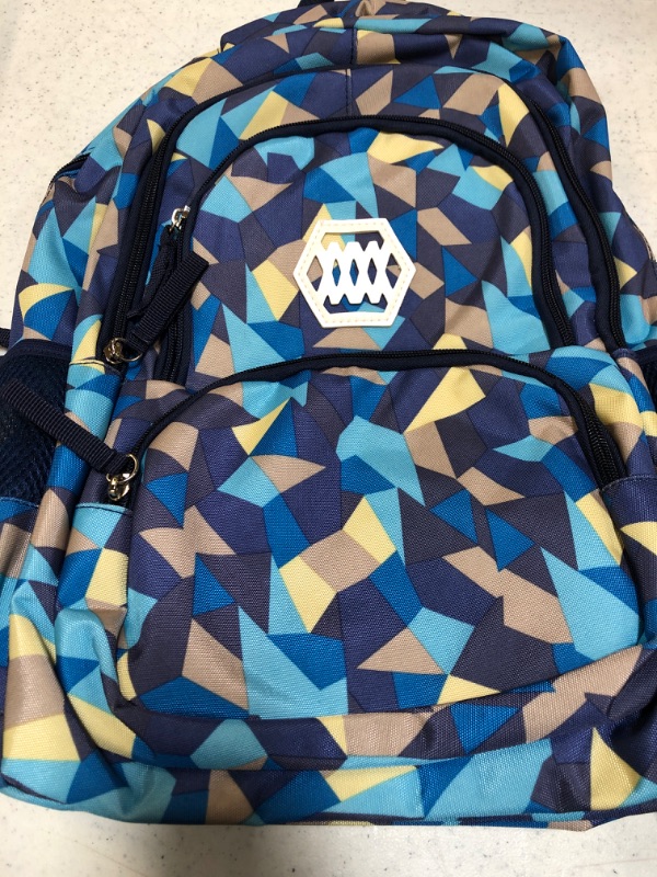 Photo 2 of Bansusu Geometric Prints Primary School Student Satchel Backpack For Girls Boys Preppy Schoolbag