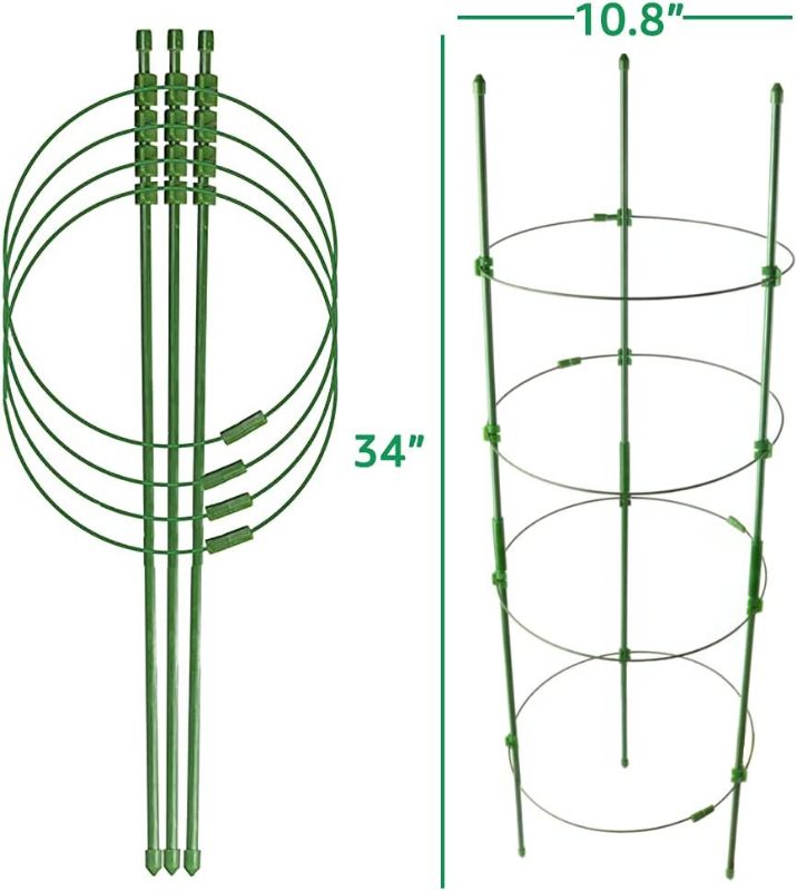 Photo 1 of Adjustable Tomato Cage Plant Support Cages 36 inches Garden Cucumber Trellis?Plant Stake with 4 Adjustable Ring, Support Rings 
