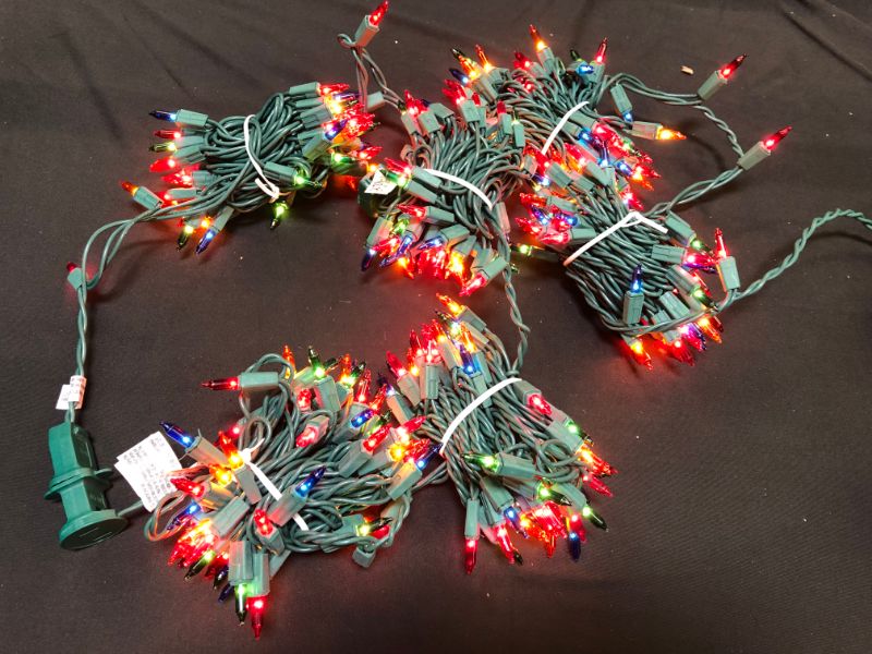 Photo 3 of 300 Count Christmas Lights Multi Color Green Wire String Light Set for Christmas Decorations----DAMAGE PACKAGE