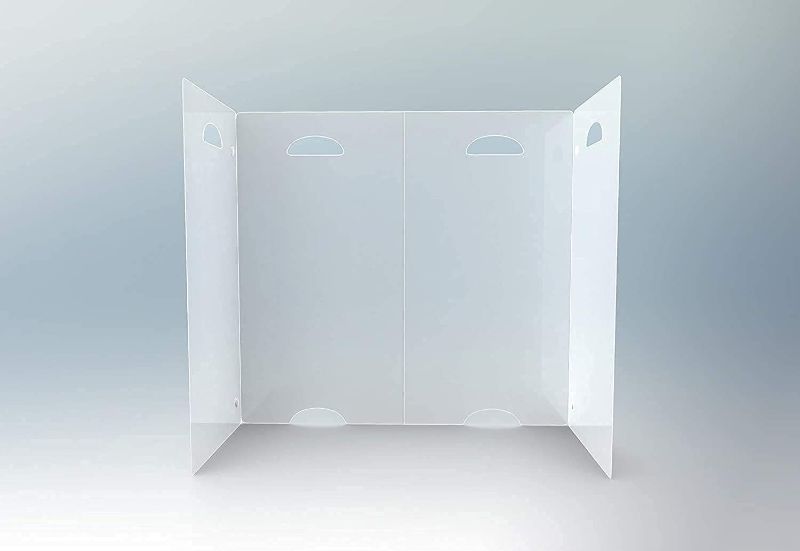 Photo 2 of Sneeze Guard Desk Shield PPE - Plastic Divider Screen for Desk---FACTORY SEALED