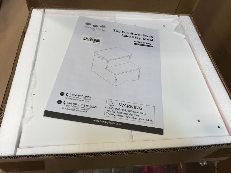 Photo 1 of Fantasy Fields 2-Step 10.25 lbs. Capacity Pink Wood Step Stool 