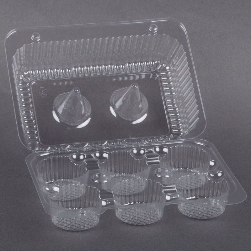 Photo 2 of 40 Cupcake Containers Plastic Disposable High Dome Cupcake Boxes 6 Compartment  