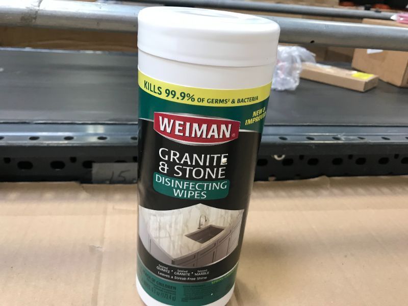Photo 1 of 2 Pcs Weiman Disinfecting Wipes, Granite & Stone, Spring Garden Scent - 30 wipes, 6.1 oz