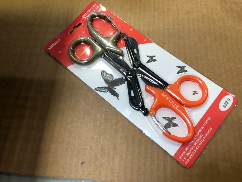 Photo 2 of 2 Pack Medical Scissors with Carabiner-7.5" Bandage Shears