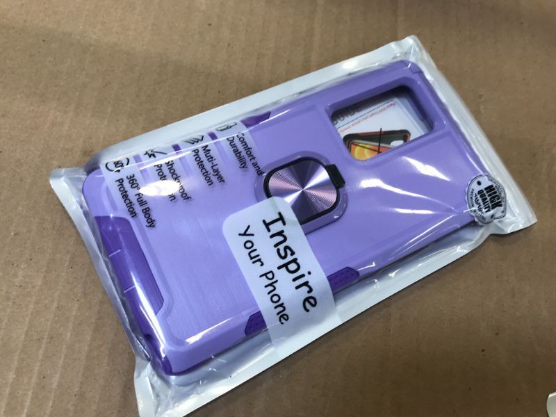 Photo 1 of S_Star Compatible with Galaxy S22 Ultra Case, Rugged Shockproof Heavy Duty Soft TPU Rubber Bumper Hybrid Protective Case [with Ring Stand] for Samsung Galaxy S22 Ultra (6.8") 2022 - Purple