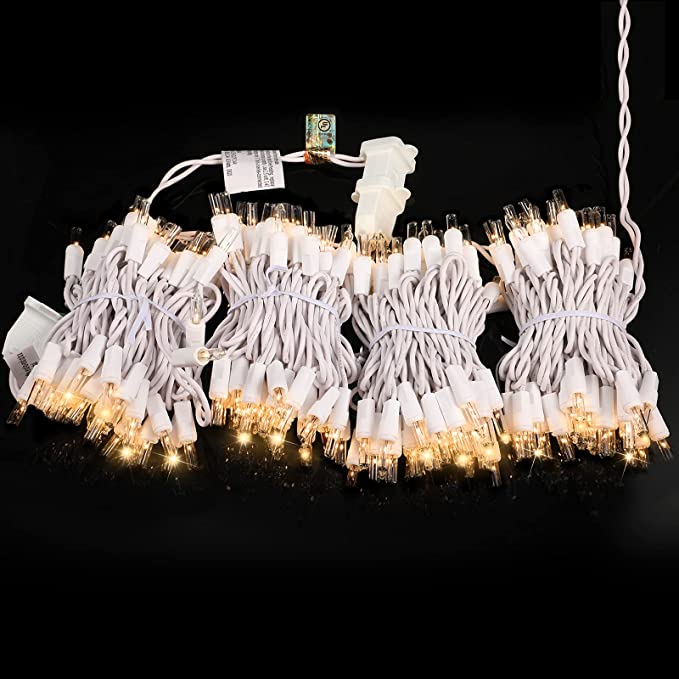 Photo 1 of  Clear White Wire String Lights Kit with 20 Clear White String Lights and 20 Wire Clips for Indoor Outdoor DIY Christmas Tree Party Wedding 40ft