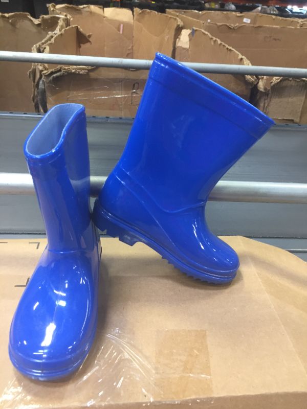 Photo 1 of Blue Wellington Boots Kids Rain Shoes--Size 11
