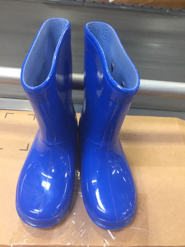 Photo 1 of Blue Wellington Boots Kids Rain Shoes--Size 11