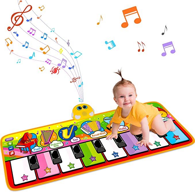 Photo 1 of Musical Mats for Kids Music Toys Baby Piano Keyboard Mat Touch Music Blanket Early Education Toys Gifts for 1 2 3 4 Year Old Girls Boys