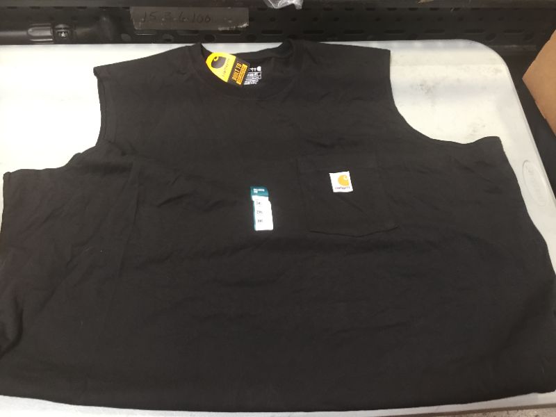 Photo 2 of Carhartt Men's Midweight Sleeveless Pocket Workwear Shirt--Size 3XL