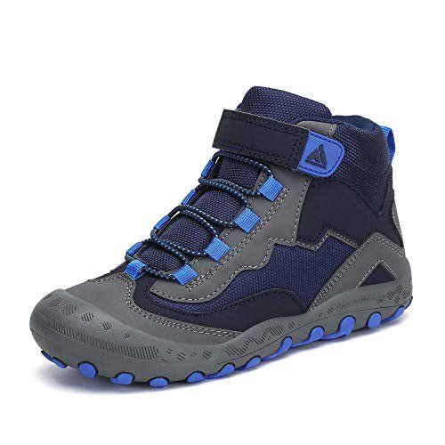Photo 1 of  Kids  Water Resistant Hiking Boots Anti-Skid Outdoor Ankle Climbing Shoes Blue-Size 28