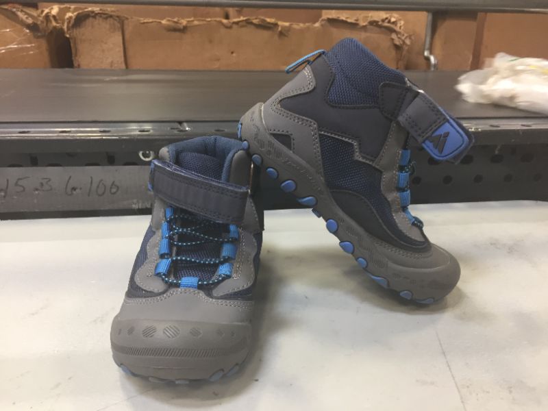 Photo 2 of  Kids  Water Resistant Hiking Boots Anti-Skid Outdoor Ankle Climbing Shoes Blue-Size 28