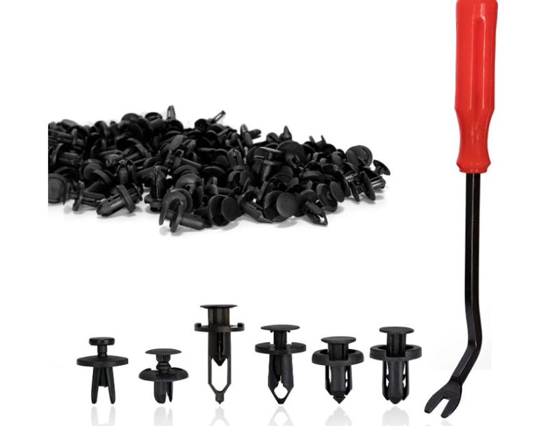 Photo 1 of 6.3mm 8mm 9mm 10mm Bumper Push Fasteners Car Rivet Clips Expansion Screws Replacement + Fasteners Remover Kit