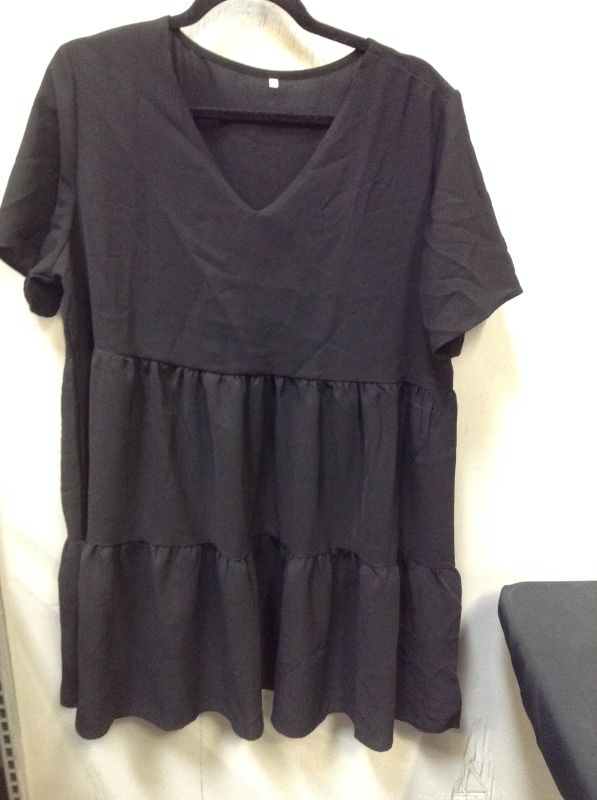 Photo 2 of Amoretu Women Summer Tunic Dress V Neck Casual Loose Flowy Swing Shift Dresses--Size XL