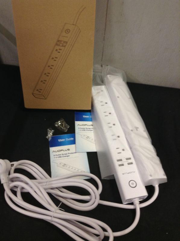 Photo 1 of 2 Pack Power Strip Surge Protector Flat Plug - 6 Widely Spaced Outlets 4 USB Charging Ports