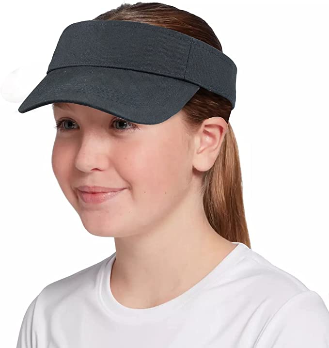 Photo 1 of Kids Sun-Visor-Hat Adjustable-Cotton Ponytail-Sport-Hats for Girls 6-12 Years Old  2pcs 
