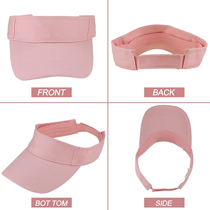 Photo 1 of Kids Sun-Visor-Hat Adjustable-Cotton Ponytail-Sport-Hats for Girls 6-12 Years Old  2pcs 
