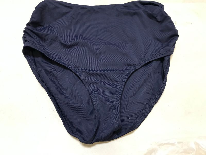 Photo 2 of Anne Cole Women's High Waist to Fold Over Shirred Bikini Bottom Swimsuit----xs