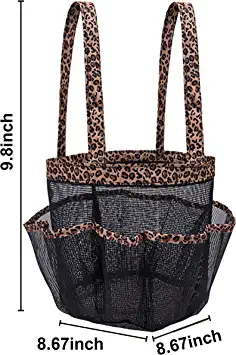 Photo 1 of Korlon Mesh Shower Caddy, Quick Dry Shower Caddy Portable, Toiletry and Bath Organizer Oxford Hanging Shower Tote Bag with 8 Pockets for Camping, Gym, College Dorm

