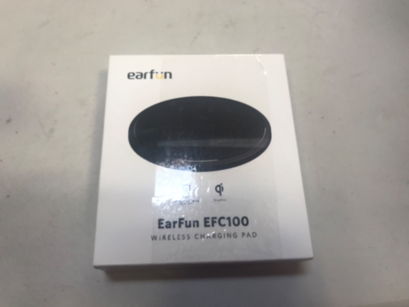 Photo 3 of EarFun 15W Wireless Charger, Qi-Certified 15W Max Fast Wireless Charging Pad Compatible with iPhone 13/13 mini/13Pro Max/12/11 Pro Max, Samsung Galaxy S10/S10E/Note 10, AirPods Pro (No AC Adapter)
