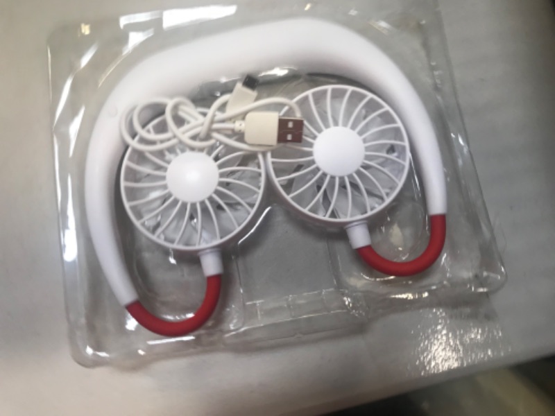 Photo 1 of Portable Neck Fan Hand Free Personal Mini Fans USB neck hang fan
