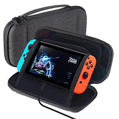 Photo 1 of Carrying Case for Nintendo Switch- With 20 Games Cartridges Protective- Hard Shell Travel Box for Nintendo Switch Console & Accessories,Dark Grey