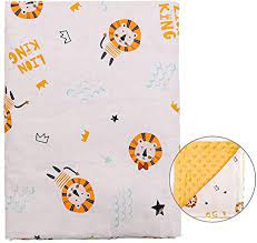 Photo 1 of Baby Soft Blanket with Dotted Backing for Kids,Baby Boys and Girls,Cozy Minky Blanket for Stroller, Crib, Newborns, Nursery Receiving,30 x 43 Inch (LIONS)