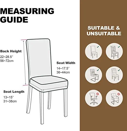 Photo 2 of Argstar 2,4,6 Pack Dining Rooms Chairs Covers Velvet, Velvet Dining Chair Slipcover, Parson Chair Cover Velvet, Armless Chair Cover for Dining Room, Kitchen Chair Cover Set of 4, Coffee