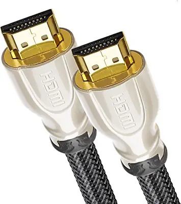 Photo 1 of HDMI Cable 4K / HDMI Cord 10ft - Ultra HD 4K Ready HDMI 2.0 (4K@60Hz 4:4:4) - High Speed 18Gbps - 28AWG Braided Cord-Ethernet /3D / HDR/ARC/CEC/HDCP 2.2 / CL3 by Farstrider