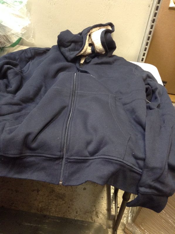 Photo 2 of Amazon Essentials Men's Sherpa Lined Full-Zip Hooded Fleece Sweatshirt SIZE 2XL 