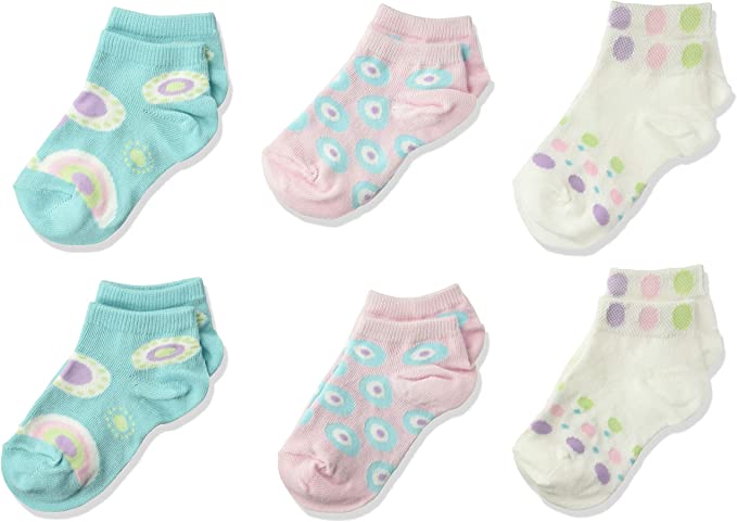 Photo 1 of Country Kids girls Polka Dot Sneaker Liner Socks Low Cut No Show, Pack of 6