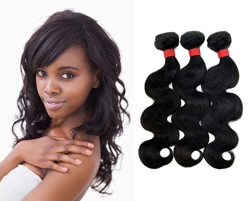 Photo 1 of 9A Peruvian Remy 100% Unprocessed Virgin Adela Human Hair Body Wave Bundle Extensions 3 pcs Bundles (18" 20" 22", Virgin - Unprocessed)
