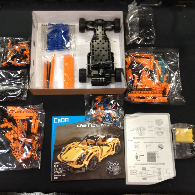 Photo 3 of Car Model Building Kit, Stem Toy Car Remote Control Model Race Car with V8 Engine , an Authentic Supercar (421 Pcs