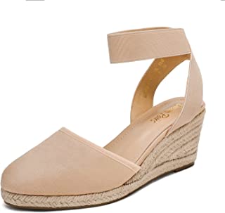 Photo 1 of DREAM PAIRS Women's Elastic Ankle Strap Espadrilles Wedge Sandals SIZE 9.5
