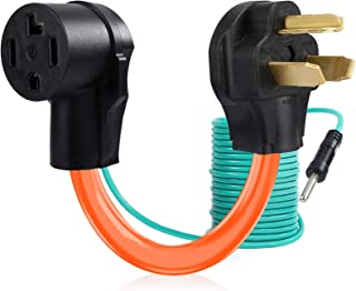 Photo 1 of BOEEMI 3 Prong 30 amp plug adapter to 4 Prong electric dryer adapter,dryer plug adapter NEMA 10-30P Male to 14-30R Female,adapter dryer plug with Safety Ground Wire,120V/240V,1.2FT
