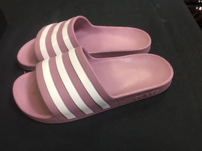 Photo 2 of adidas Women's Adilette Aqua Slide Sandal SIZE 7 ( DIRT ON BOTTOM OF ITEM)