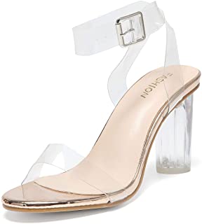 Photo 1 of BOJIN Women’s Clear Heels Sandals Open Toe Ankle Strap Block Chunky High Heel Shoes Party Wedding Dress Sandals
SIZE 9