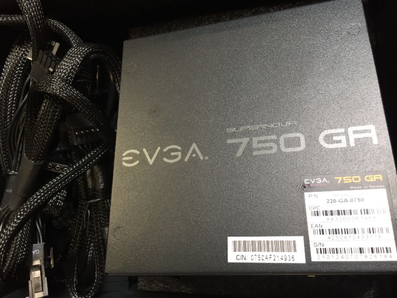 Photo 4 of EVGA Power Supply 220-GA-0750-X1 Supernova 750 Ga 750W 80+ Gold Fully Modular