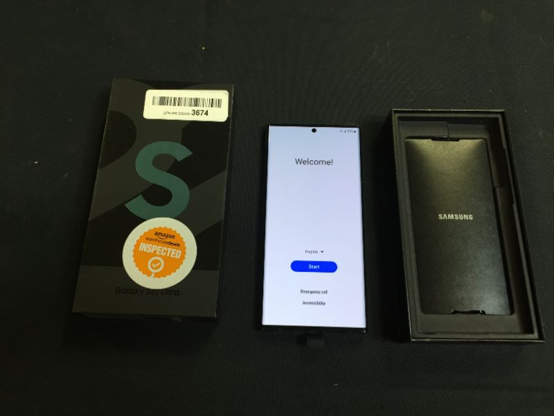 Photo 4 of SAMSUNG Galaxy S22 Ultra Cell Phone, Factory Unlocked Android Smartphone, 256GB, 8K Camera & Video, Brightest Display Screen, S Pen, Long Battery Life, Fast 4nm Processor, US Version, Green
(MISSING PEN, ITEM LOOKS NEW, AND IS IN GREAT CONDITION)