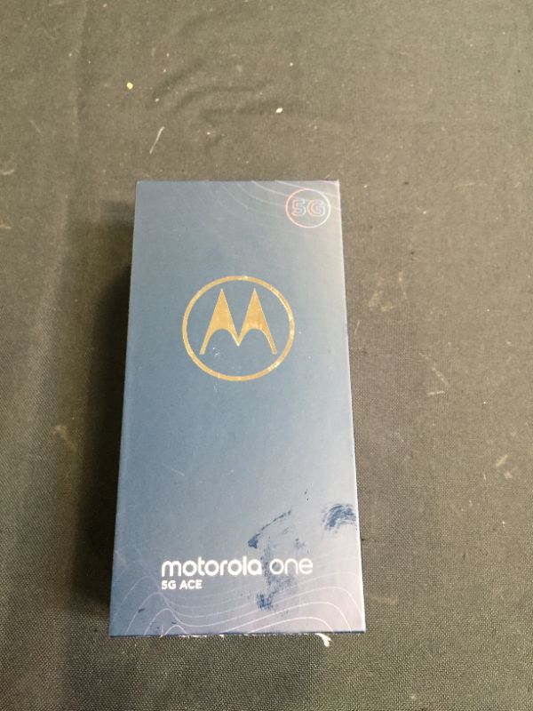 Photo 6 of  Motorola One 5G Ace 2021 2-Day Battery Unlocked Made for US by Motorola 6/128GB 48MP Camera Hazy Silver (MINOR DAMAGE TO BOX)